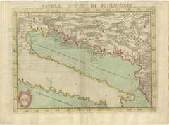 Antique Map of the Balkans with Coat of Arms