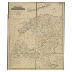 Antique Map of the Baltic States by Rücker, 1846