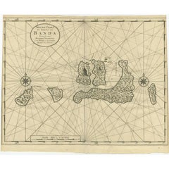 Antique Map of the Banda Islands by Valentijn, 1726