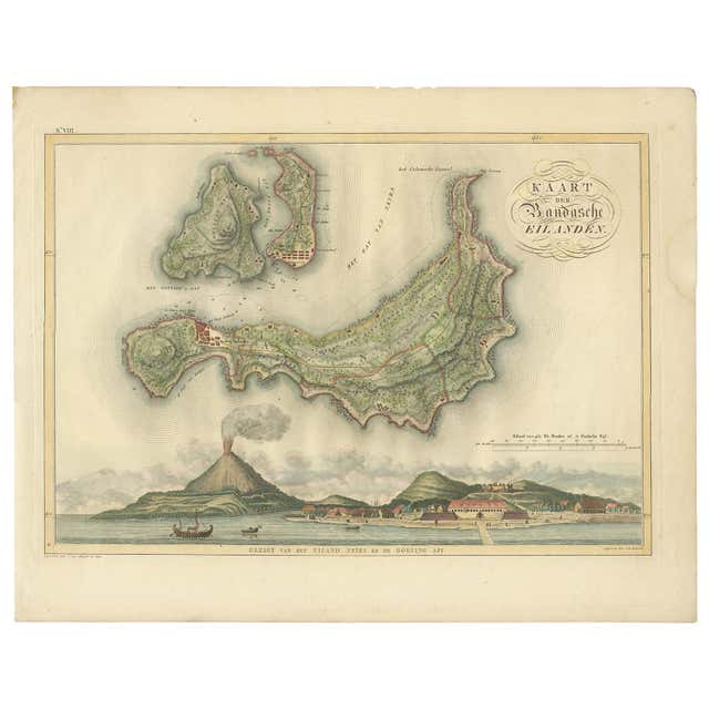 Antique Map of Bantam, Jakarta and Cirebon by Van den Bosch '1818' For ...