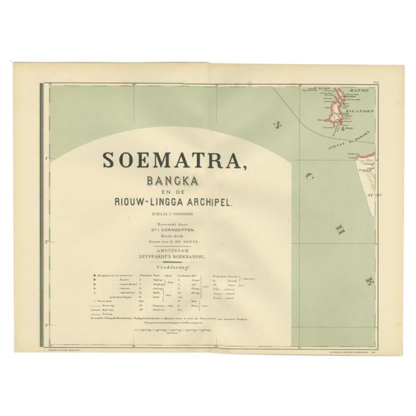 Antique Map of the Batu Islands by Dornseiffen, 1900 For Sale