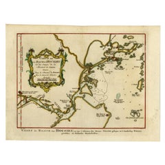 Antique Map of the Bay Near Huchou Island by Van Schley, 1758