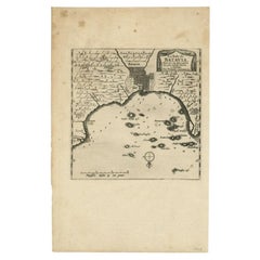 Carte ancienne de la baie de Batavia par Van der Aa, vers 1720