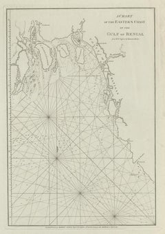 Antique Map of the Bay of Bengal Printed for Robert Sayer, 1787