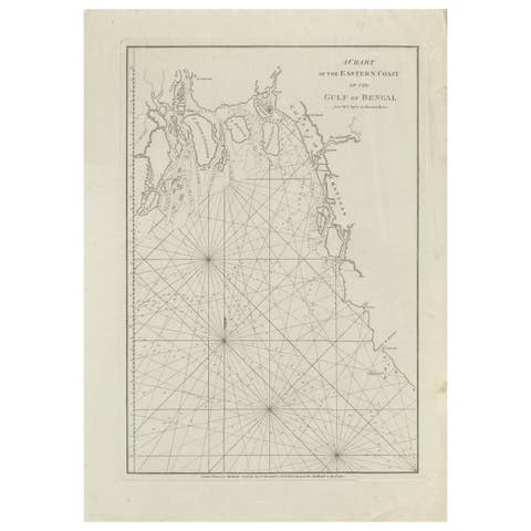 Antique Map of the Bay of Bengal Printed for Robert Sayer, 1787
