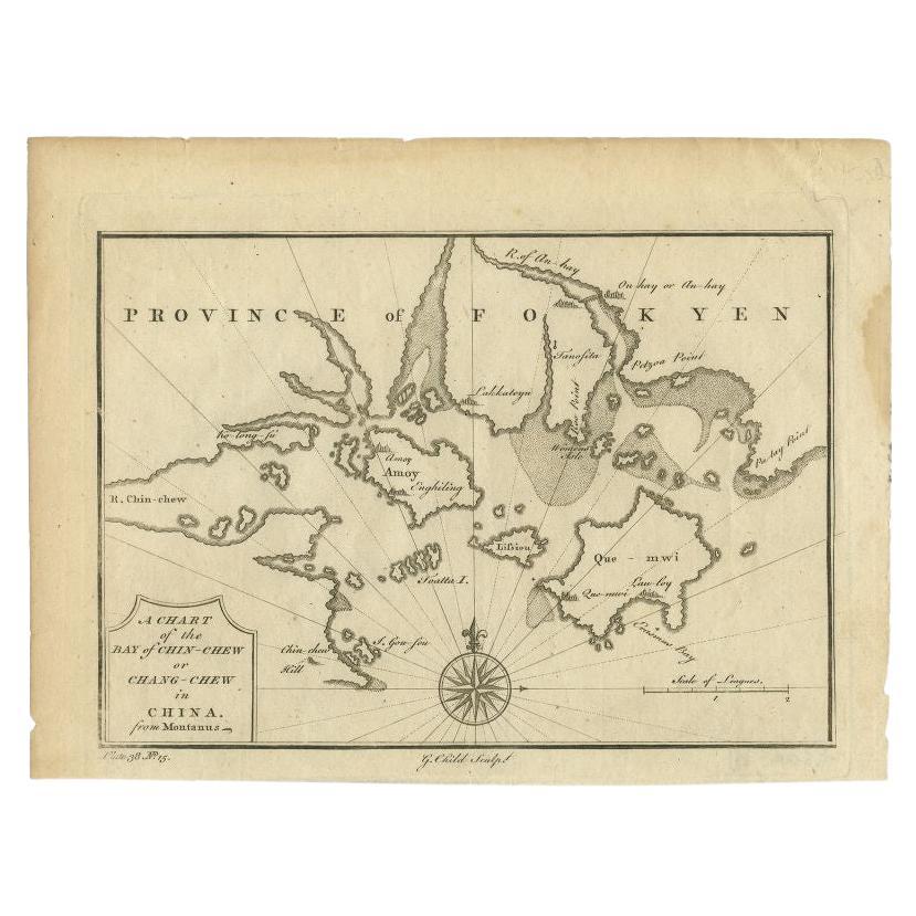 Carte ancienne de la baie de Chin Chew par enfant, 1747
