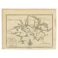 Antique Map of the Bay of Chin Chew by Child, 1747