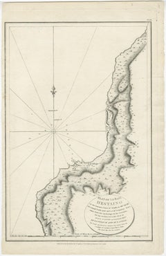 Antique Map of The Bay of D'Estaing located on the Russian island Sakhalin, 1798
