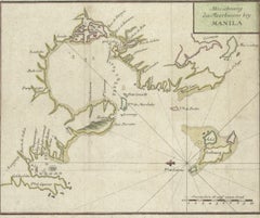 Antique Map of the Bay of Manila, Capital of the Philippines, 1763