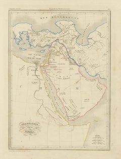 Carte ancienne des Landes bibliques, de l'Arabie et de Canaan, Malte-Brun c.1820