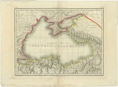 Antique Map of the Black Sea and Crimea by Pierre Antoine Tardieu (1784-1869)