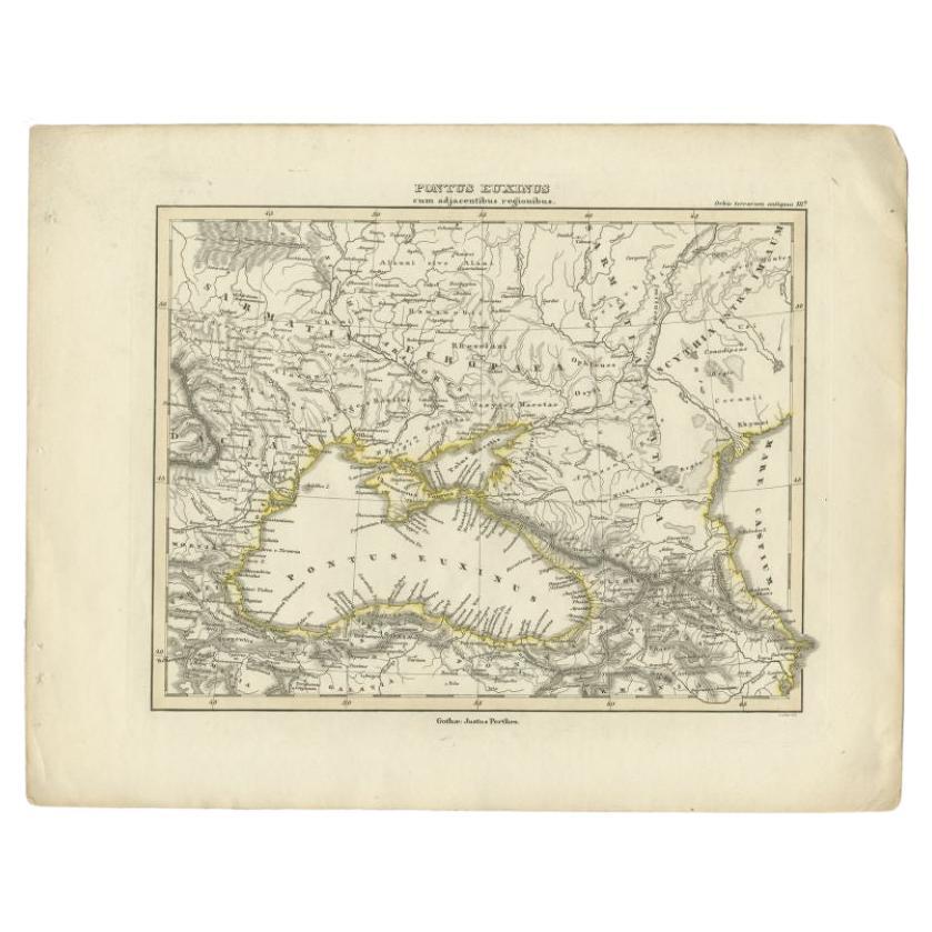 Carte ancienne de la mer noire par Perthes, 1848 en vente