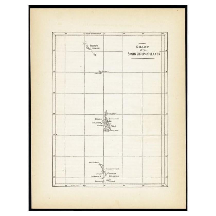 Antique Map of the Bonin Islands by Hawks, 1856 For Sale