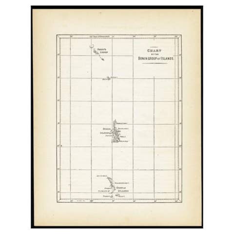 Antique Map of the Bonin Islands by Hawks, 1856