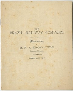 Antique Map of the Brazil Railway Company, '1912'