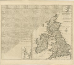 Antique Map of the British Isles, Insets of the Shetland Islands and Hebrides