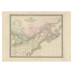 Antique Map of the British Possessions in North America by Wyld '1845'