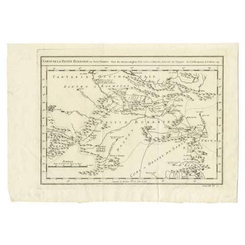 Antique Map of the Bukhari and Surroundings by Bellin, 1749