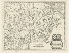 Antique Map of the Burgundy Region by Merian '1646'