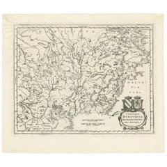 Antique Map of the Burgundy Region by Merian '1646'