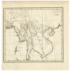 Carte ancienne de l'Empire birman par Symes, '1800'