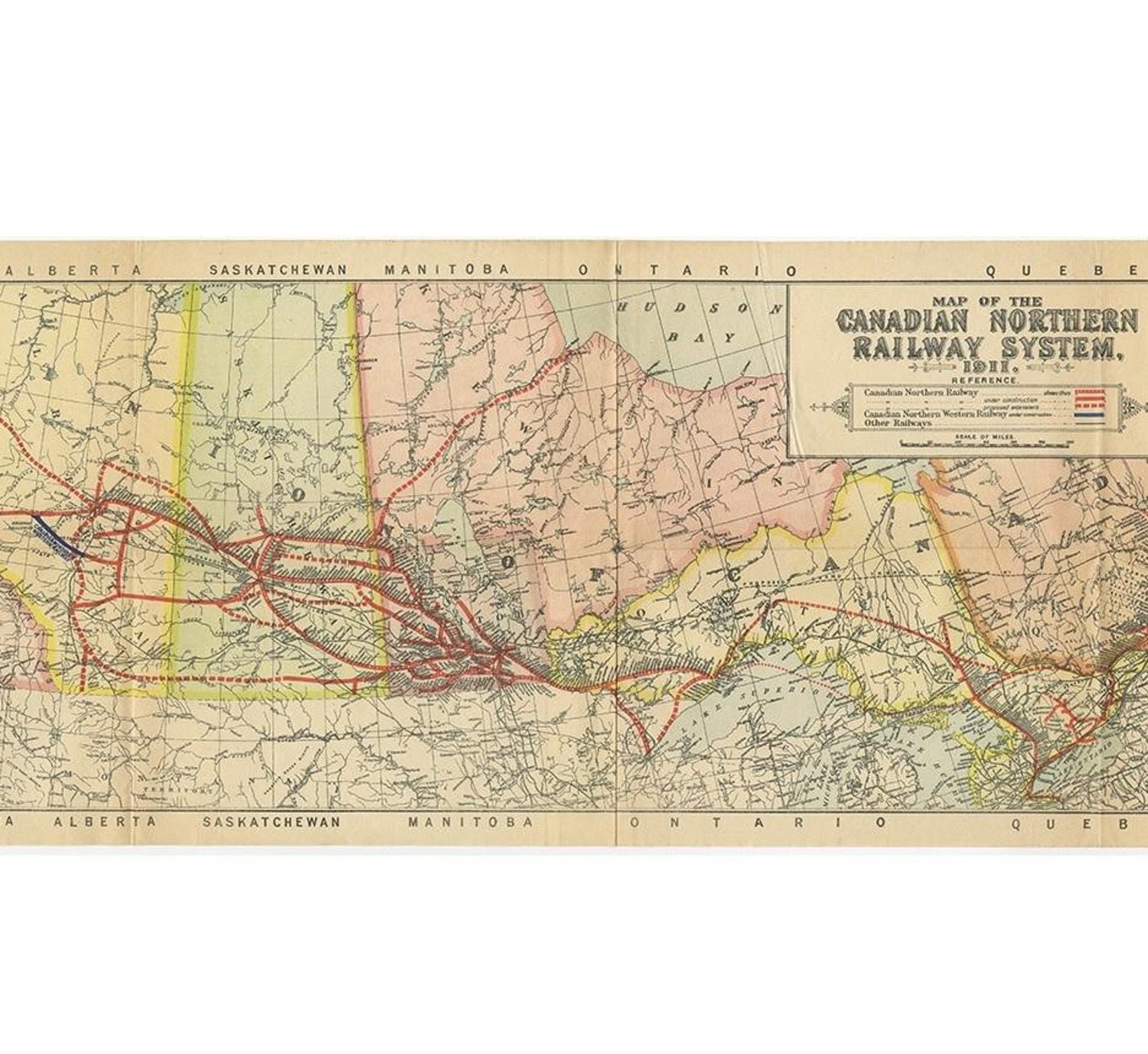Canadian Northern Railway Map Antique Map Of The Canadian Northern Railway, 1911 At 1Stdibs