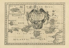 Antique Map of the Canary Islands by Sanson, 'circa 1705'