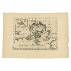 Antike Karte der Kanarischen Inseln von Sanson:: 'um 1705'