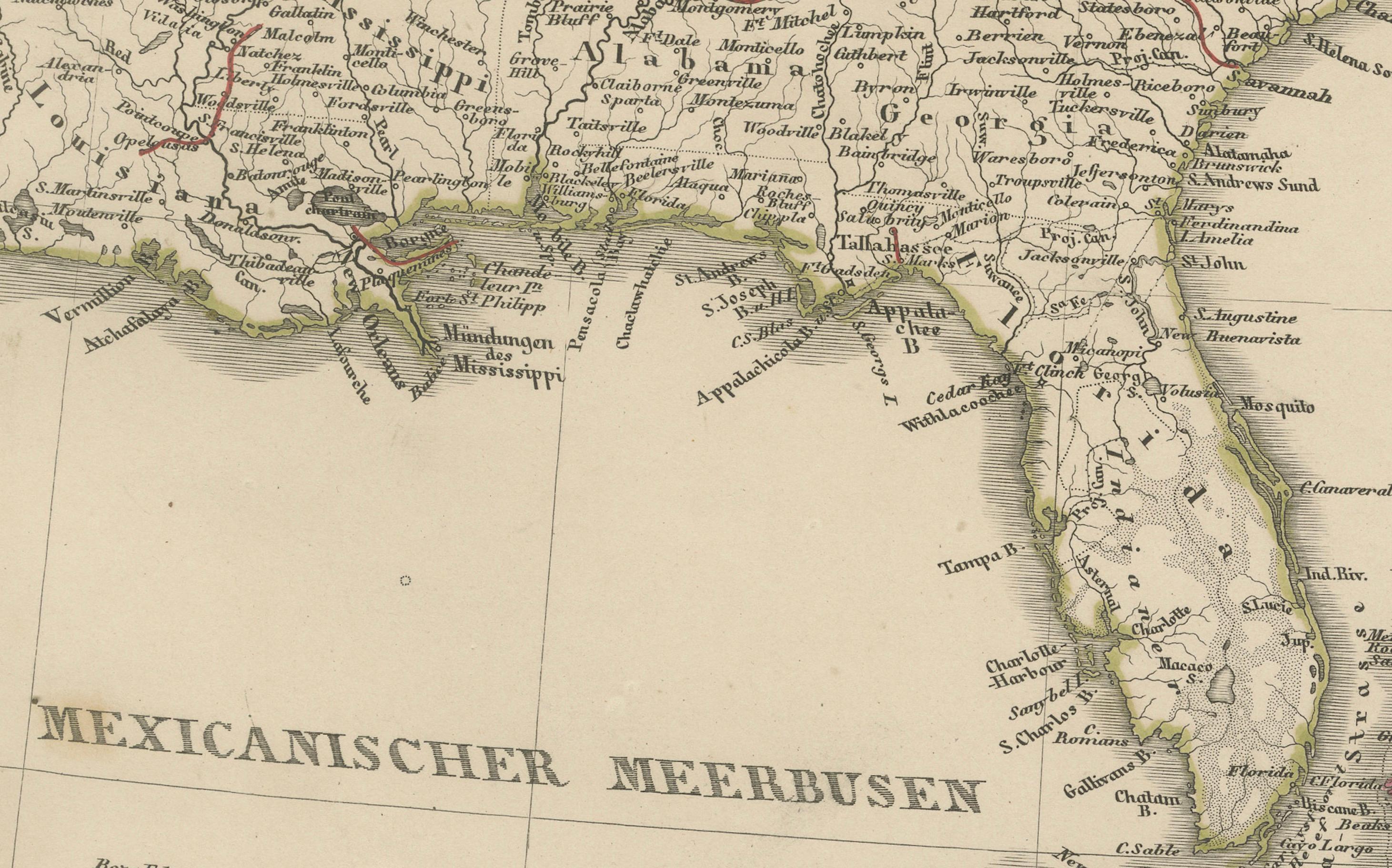 Carta geografica antica dei Caraibi e dell'America Centrale - Indie Occidentali, 1857

Questa mappa finemente incisa e colorata a mano intitolata 