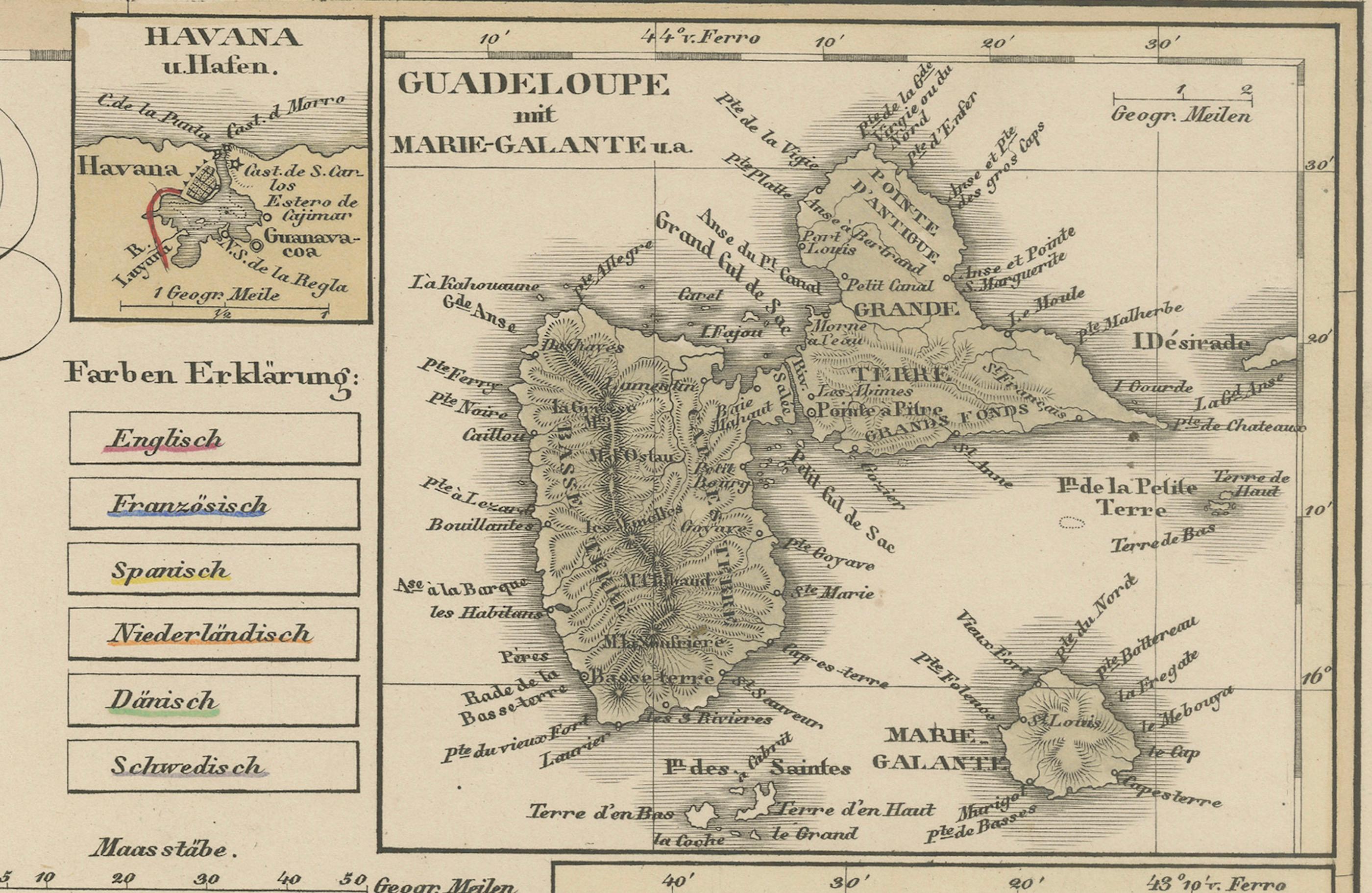 Carta geografica antica dei Caraibi e dell'America Centrale - Indie Occidentali, 1857 in vendita 1