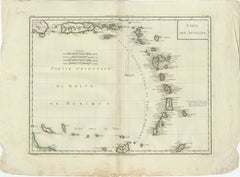 Antique Map of the Caribbean Islands and Gulf of Mexico by Tardieu, 1802