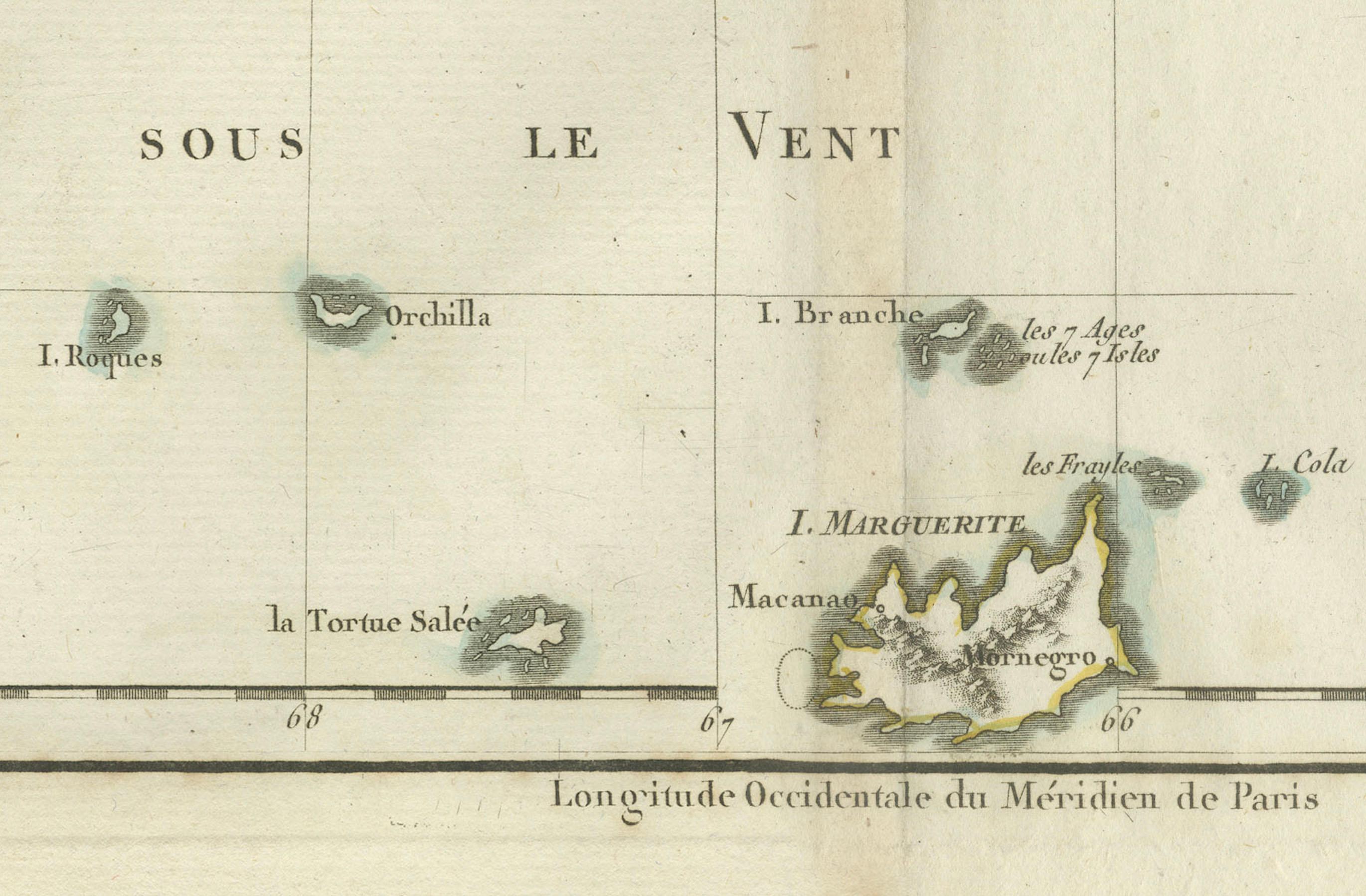 Carte ancienne des îles Caraïbes et du golfe du Mexique par Tardieu, 1802 Bon état à Langweer, NL