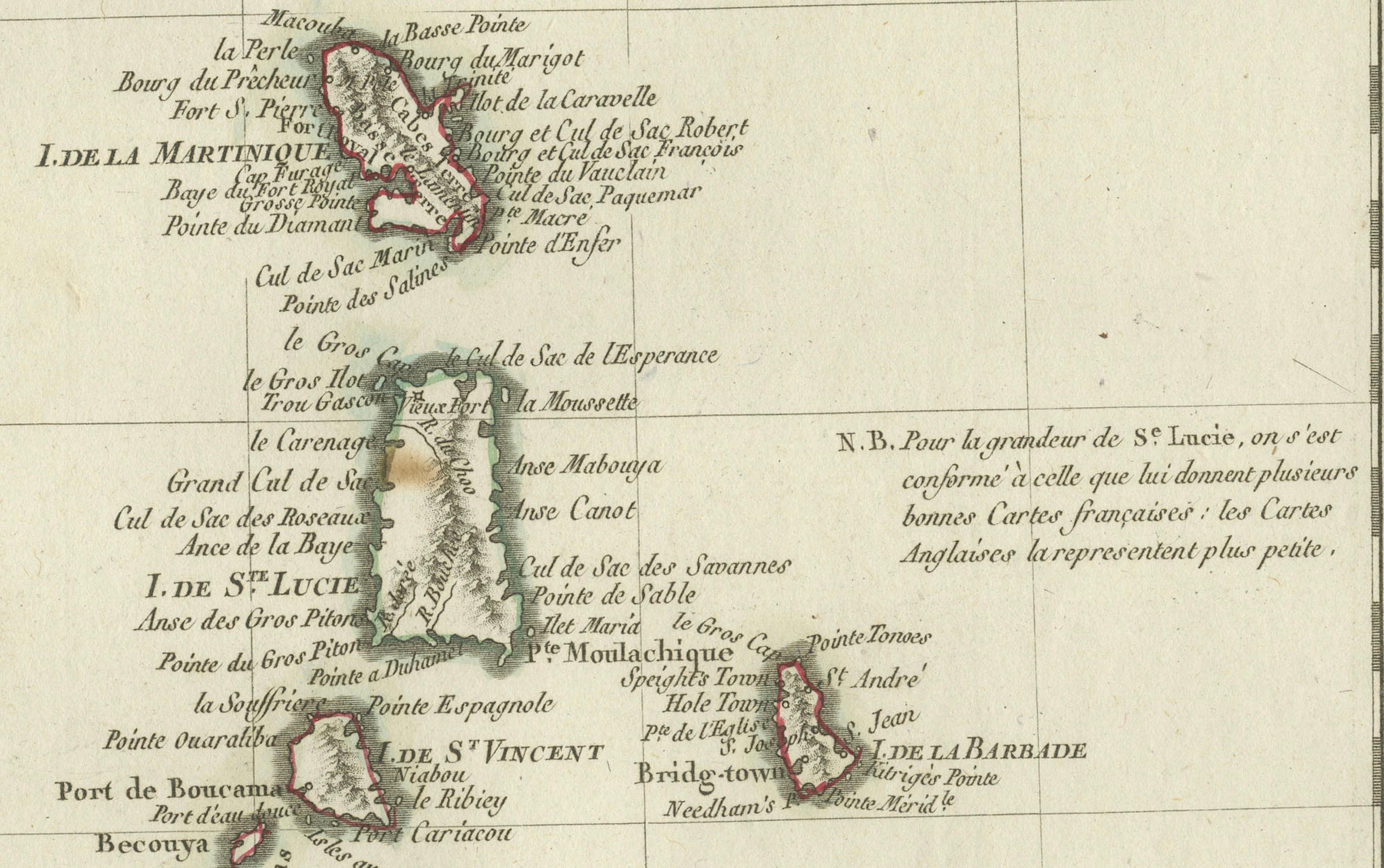 Papier Carte ancienne des îles Caraïbes et du golfe du Mexique par Tardieu, 1802