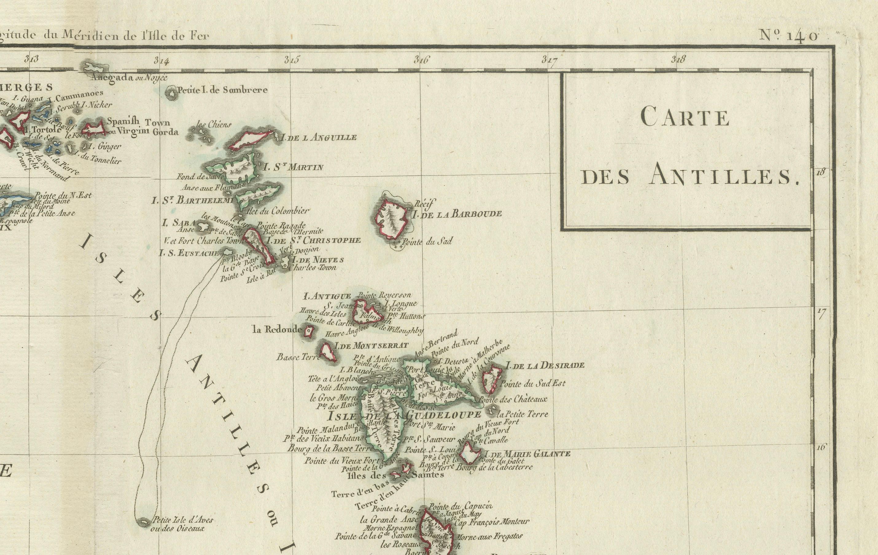 Carte ancienne des îles Caraïbes et du golfe du Mexique par Tardieu, 1802 1