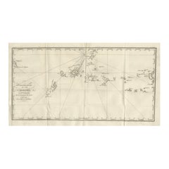 Antique Map of the Caroline Islands – Early Exploration of the Pacific, c.1760
