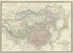 Antique Map of the Chinese Empire and Japan, 1875