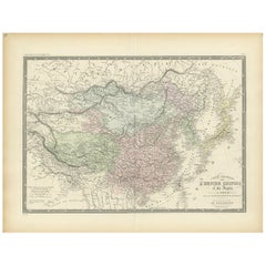 Antique Map of the Chinese Empire and Japan, '1875'