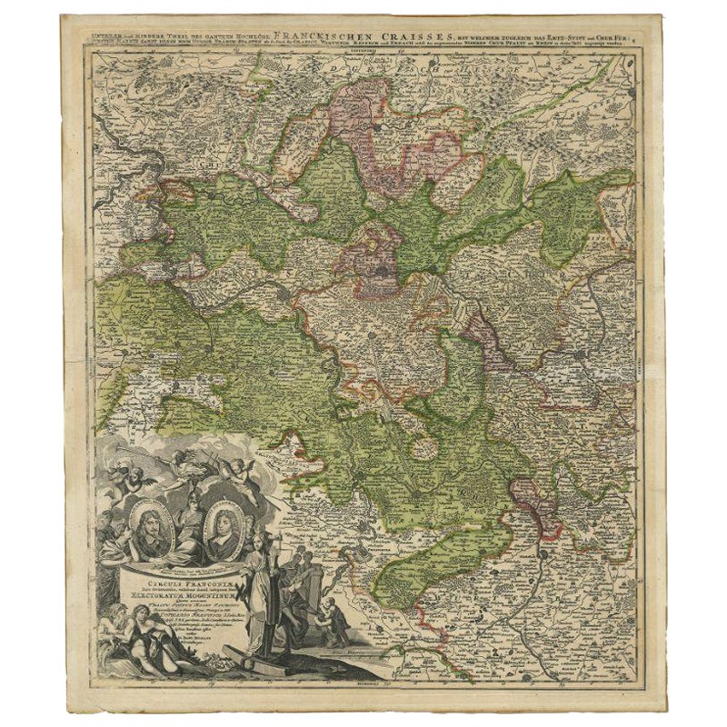 Carta antica del Circolo di Franconia di Homann, 1703 ca.