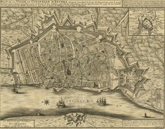 Antique Map of the City of Antwerpen ‘Belgium’ by A. Deur, 1729