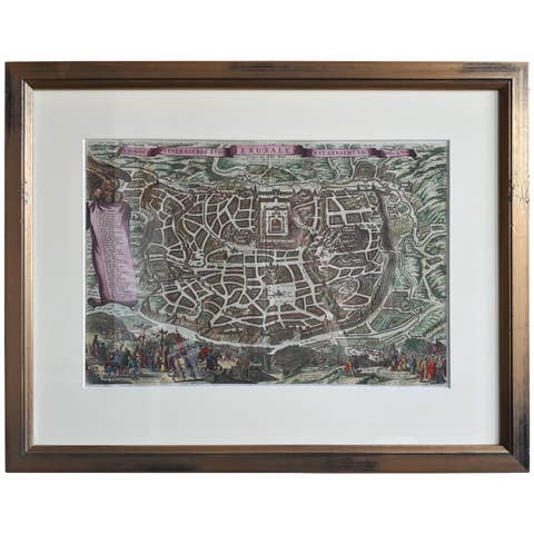Antique Map of the City of Jerusalem by N. Visscher, 1702