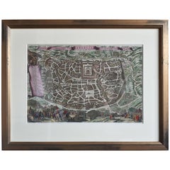 Antique Map of the City of Jerusalem by N. Visscher, 1702