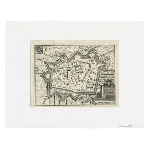 Antique Map of the City of Leeuwarden by Christyn, 1785