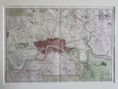 Antique Map of the City of London 'England, UK' by I. Tirion '1754'