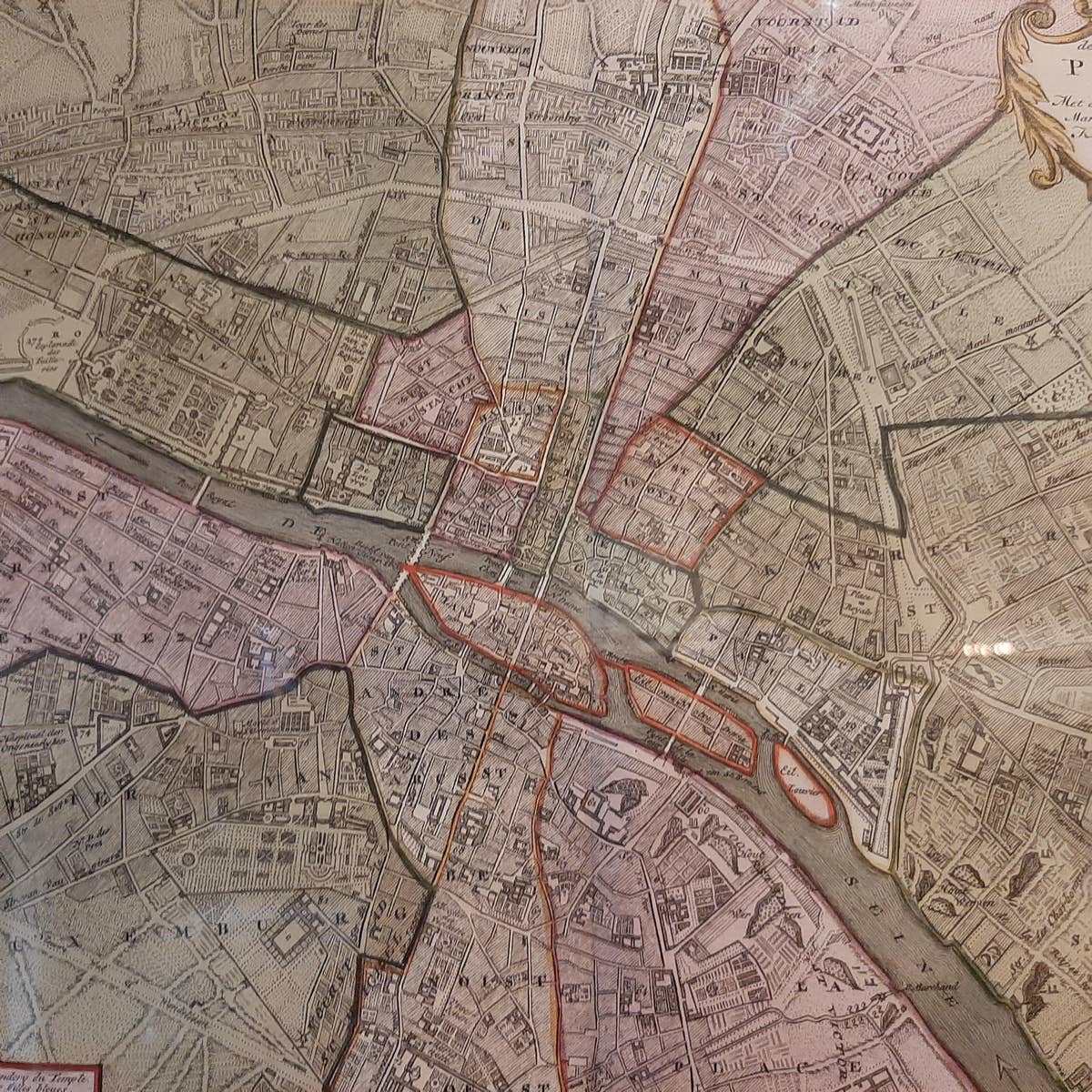 Antique Map of the City of Paris by Tirion '1763'