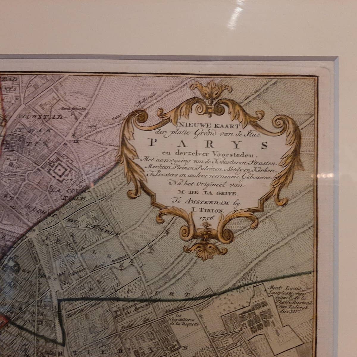 Antique Map of the City of Paris by Tirion '1763'