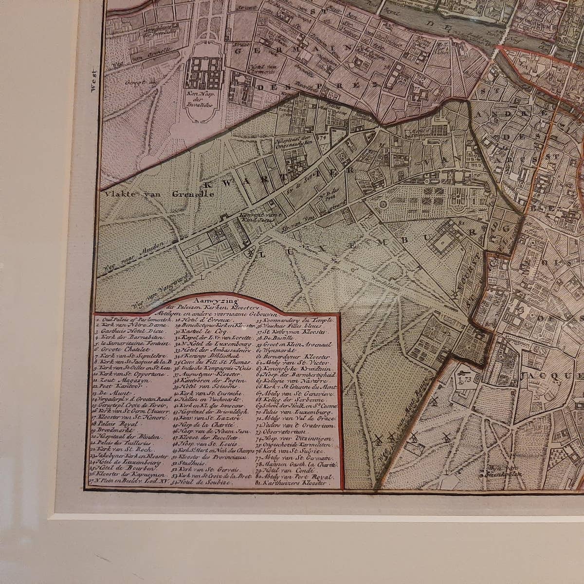 Antique Map of the City of Paris by Tirion '1763'