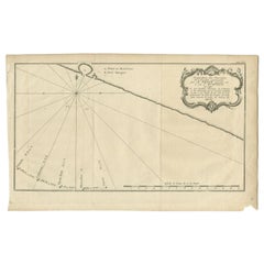 Mappa antica della costa di Acapulco di Anson, 1740 ca.