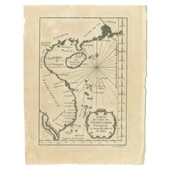Antique Map of the Coast of China by Bellin, 1752