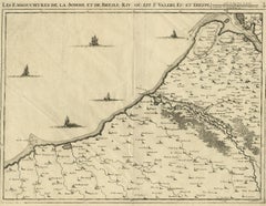 Antique Map: Estuaries of the Somme & Bresle, Northern France & Netherlands
