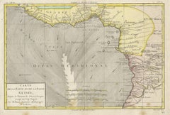 Carte ancienne de la côte de la Guinée, en Afrique, 1820